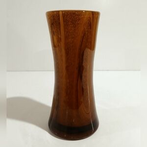 Vintage Brown Blown Glass Vase